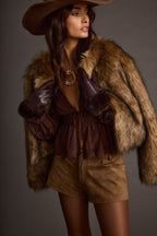 Callahan Mocha Lace Blouse