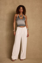 Carla Striped Halter Top