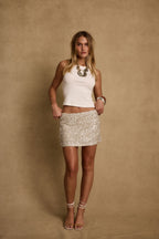 Champagne Nights Sequin Micro Mini Skirt