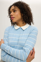 BLUE V-NECK SWEATER TOP COMBO