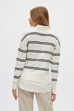 Off White V-neck Sweater Top Combo