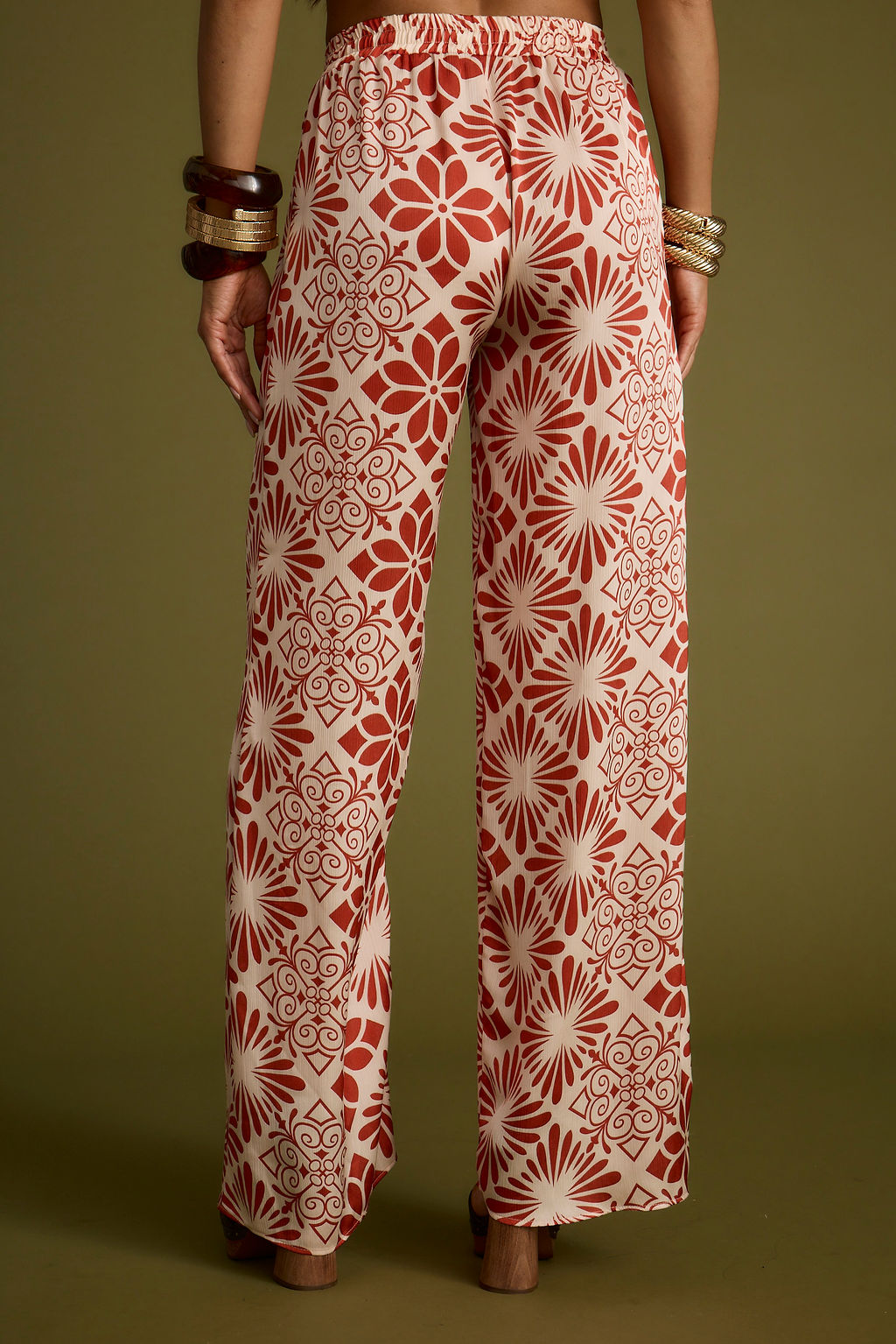 Cubana Rust Satin Pants