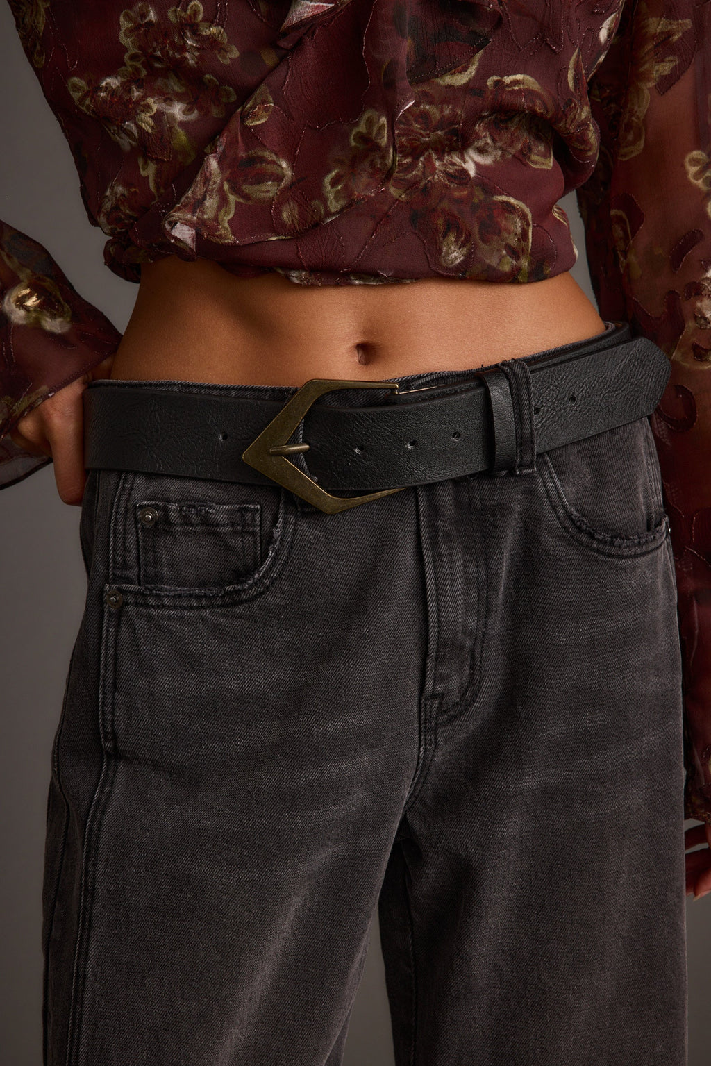 Calder Black Interchangeable Buckle Belt