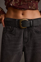 Calder Black Interchangeable Buckle Belt