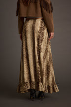 Calla Snake Print Maxi Skirt