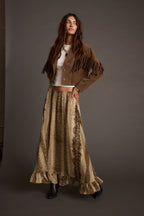 Calla Snake Print Maxi Skirt
