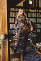 Casanova Leopard Mesh Maxi Dress