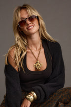 Catania Gold Cross Necklace