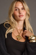 Catania Gold Cross Necklace