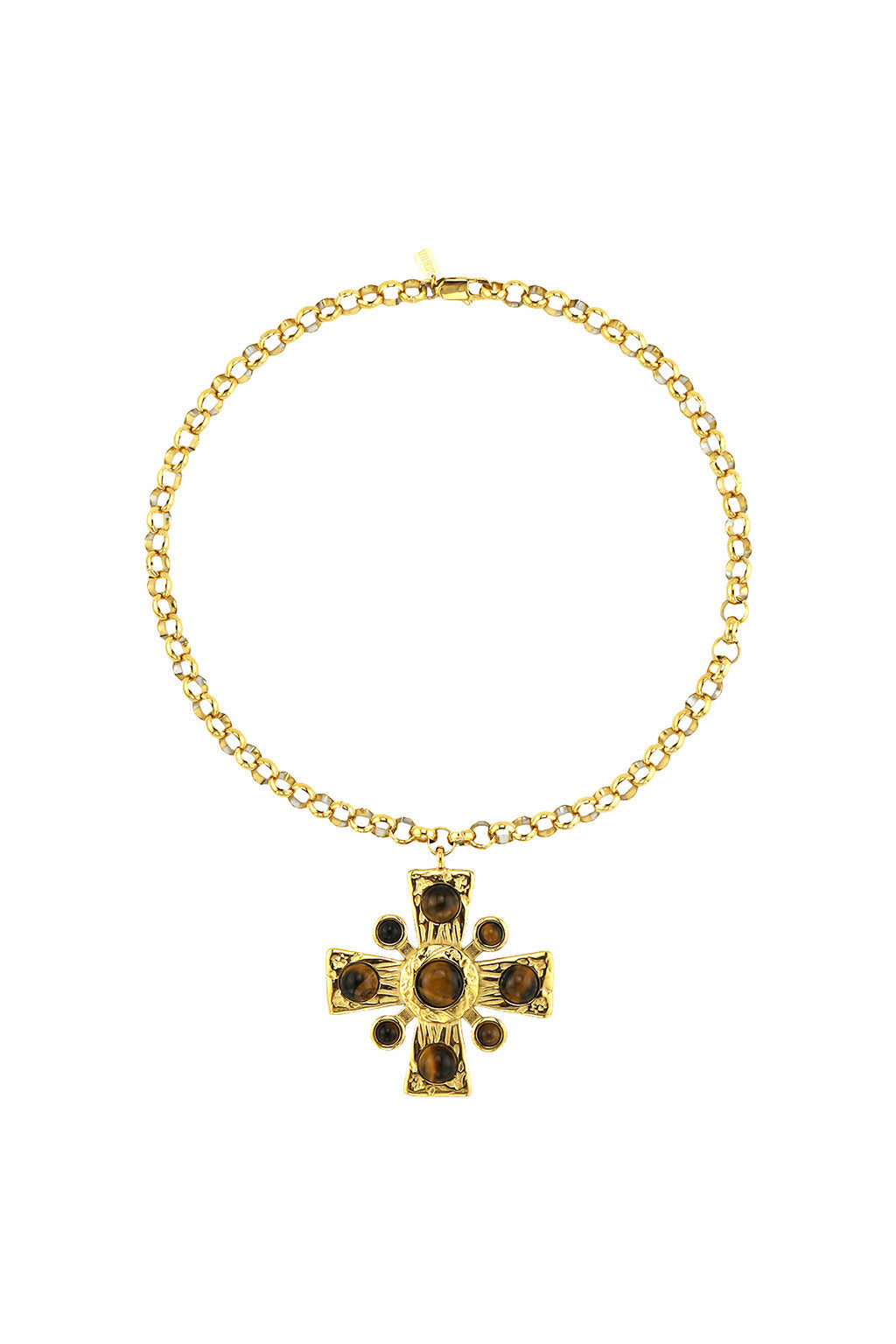 Catania Gold Cross Necklace
