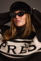 Chalet Black Faux Fur Headband