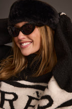 Chalet Black Faux Fur Headband