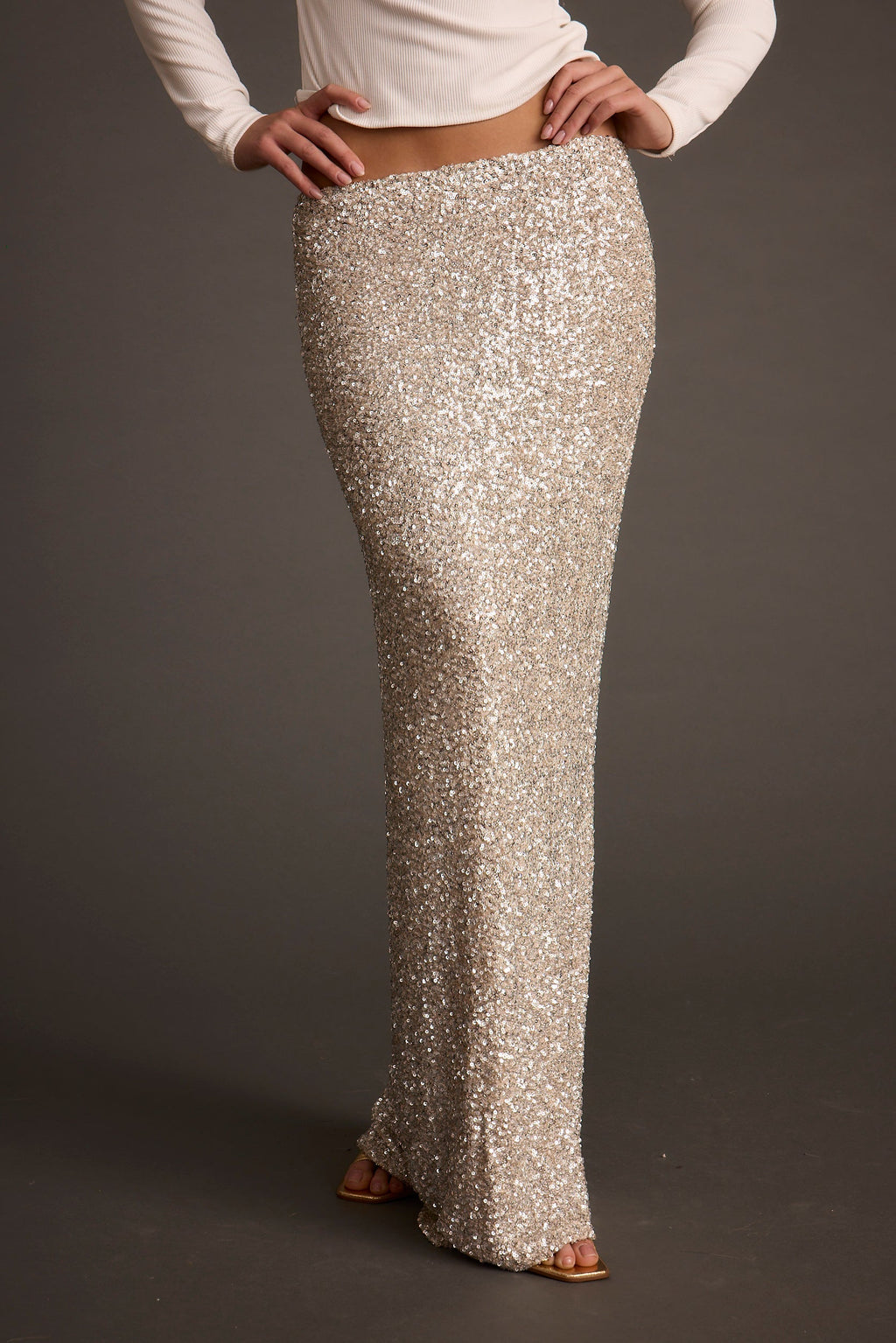 Champagne Nights Maxi Skirt