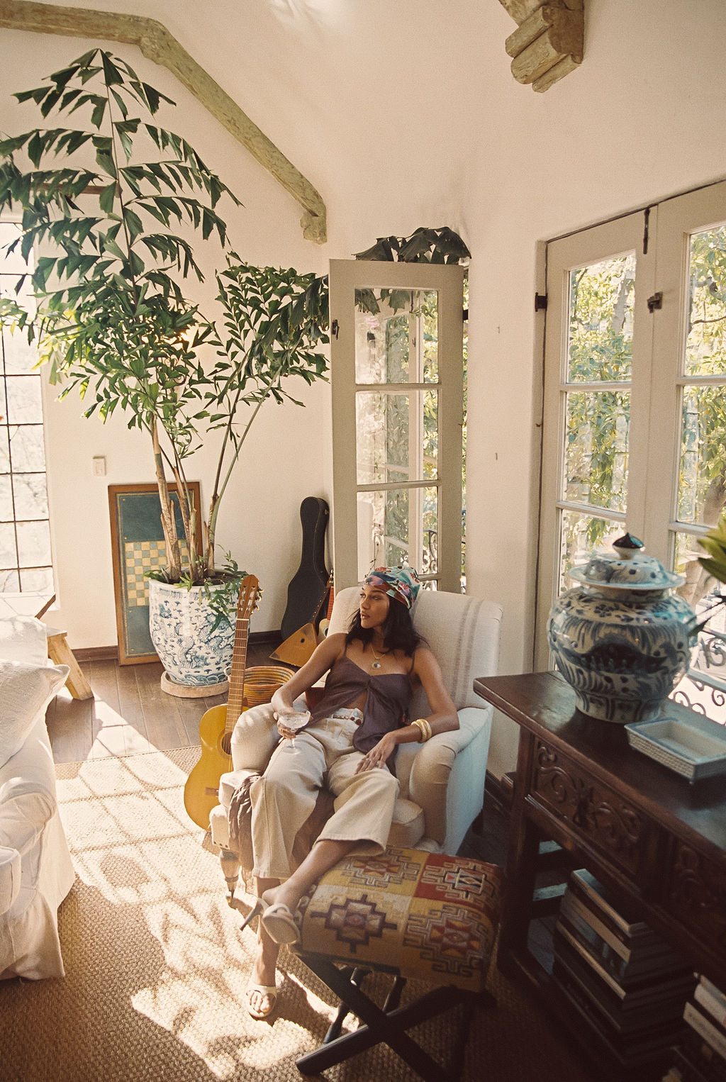 Chandler Beige Barrel Jeans