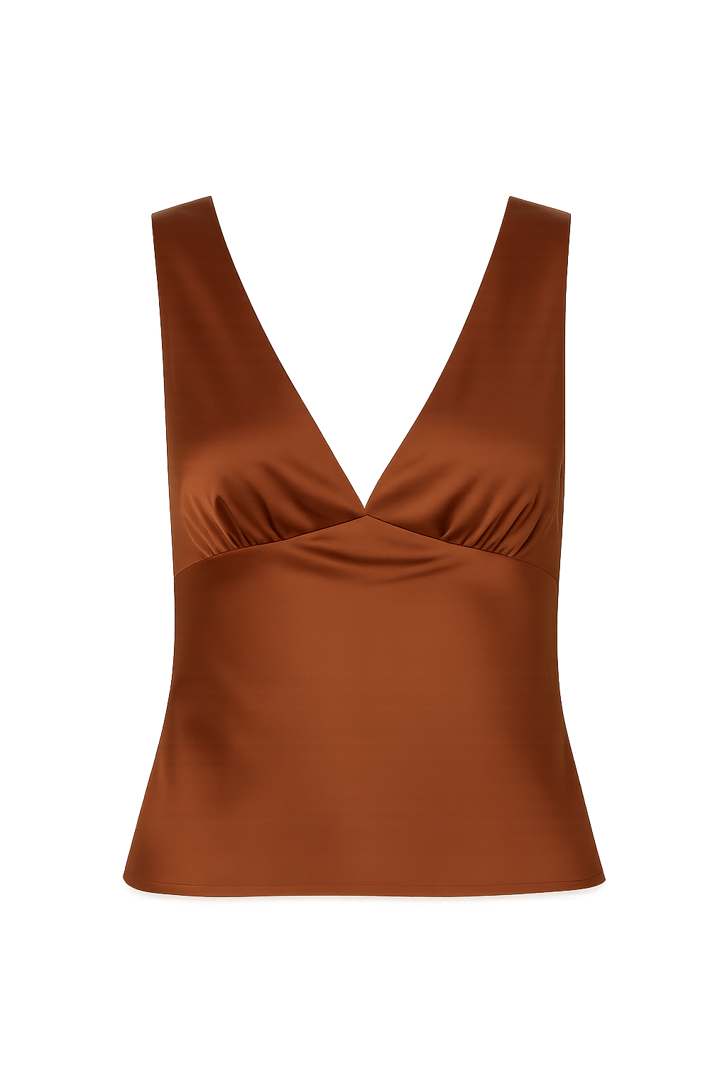 Clarah Terracotta Satin Tank