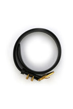 Bradbury Black and Gold Vegan Leather Belt