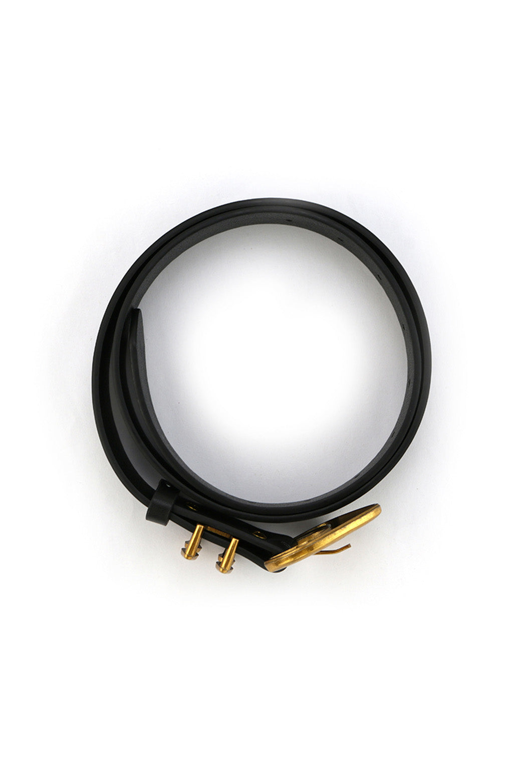 Bradbury Black and Gold Vegan Leather Belt