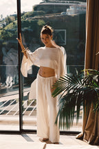 Clear Breeze Natural Linen Pants