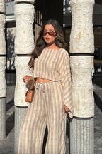 Clear Breeze Striped Chiffon Top