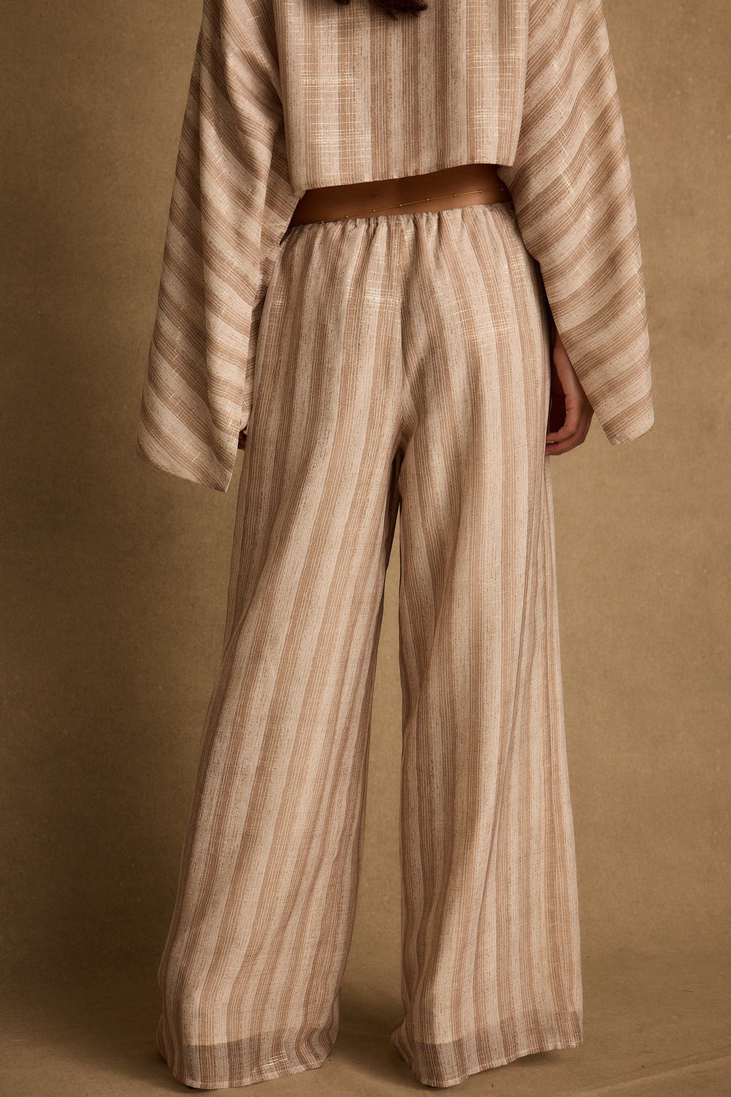 Clear Breeze Striped Chiffon Pants