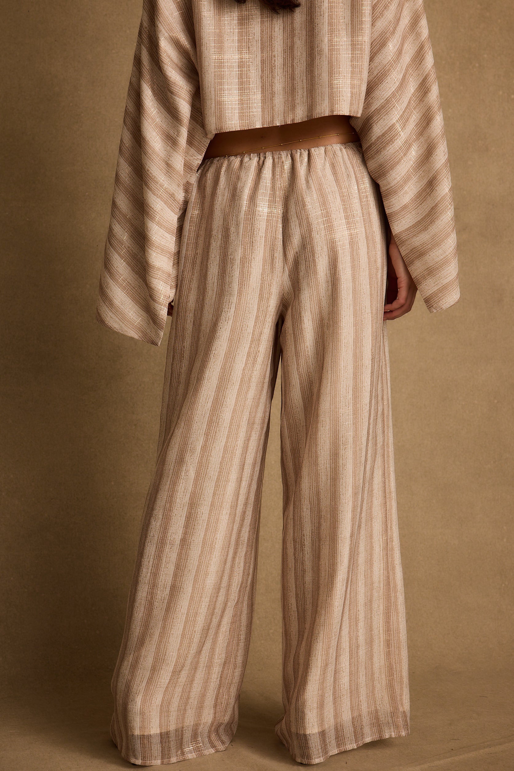 Clear Breeze Striped Chiffon Pants