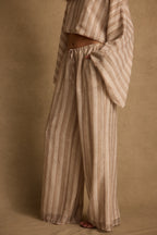 Clear Breeze Striped Chiffon Pants