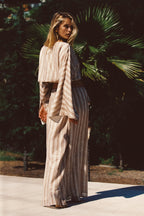 Clear Breeze Striped Chiffon Pants