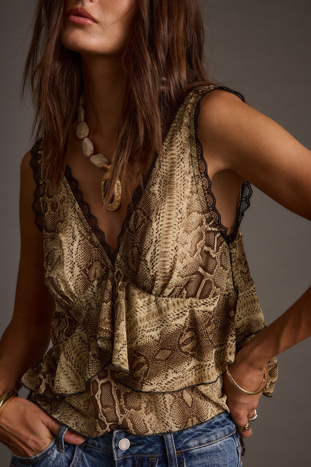 Cynthia Snake Print Tank