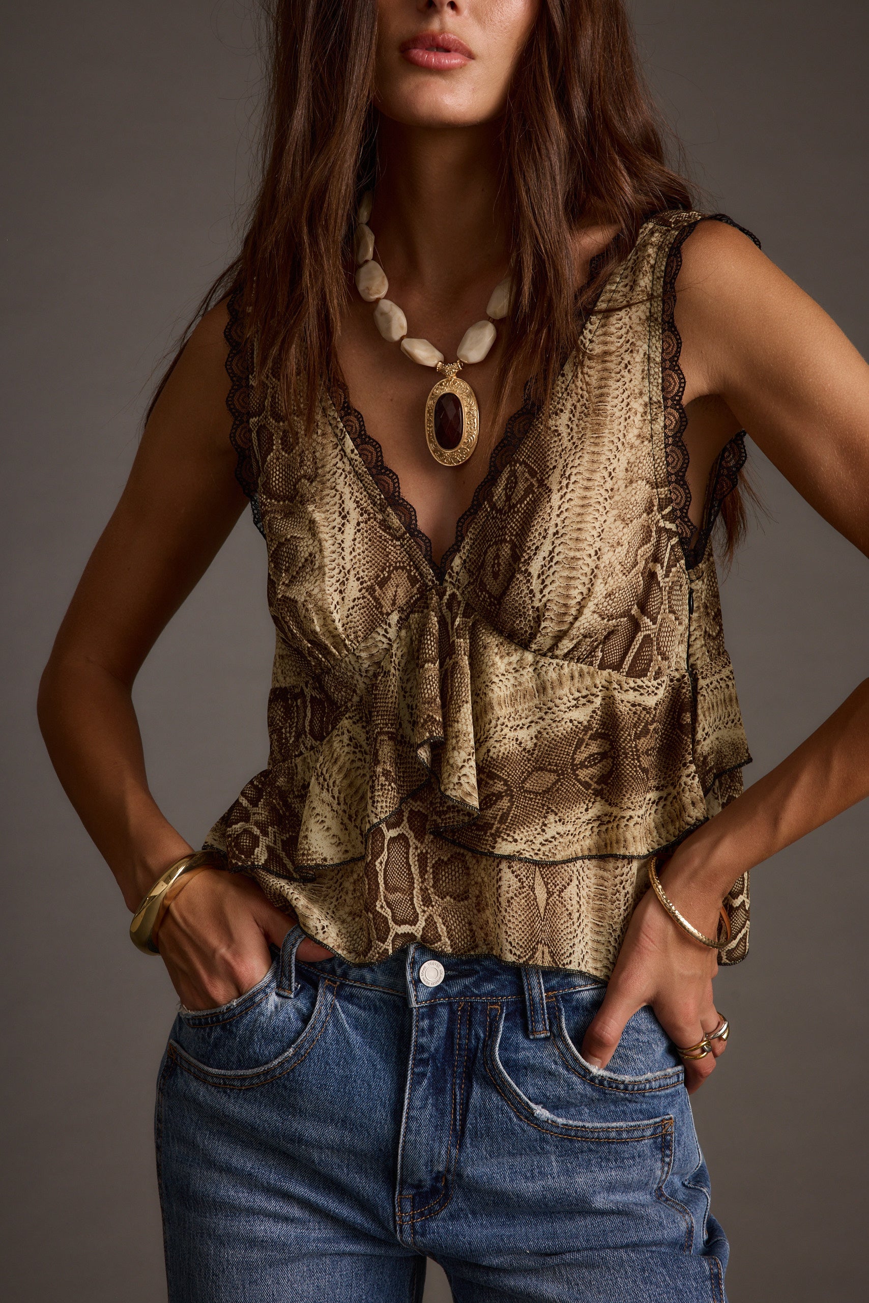 Cynthia Snake Print Tank