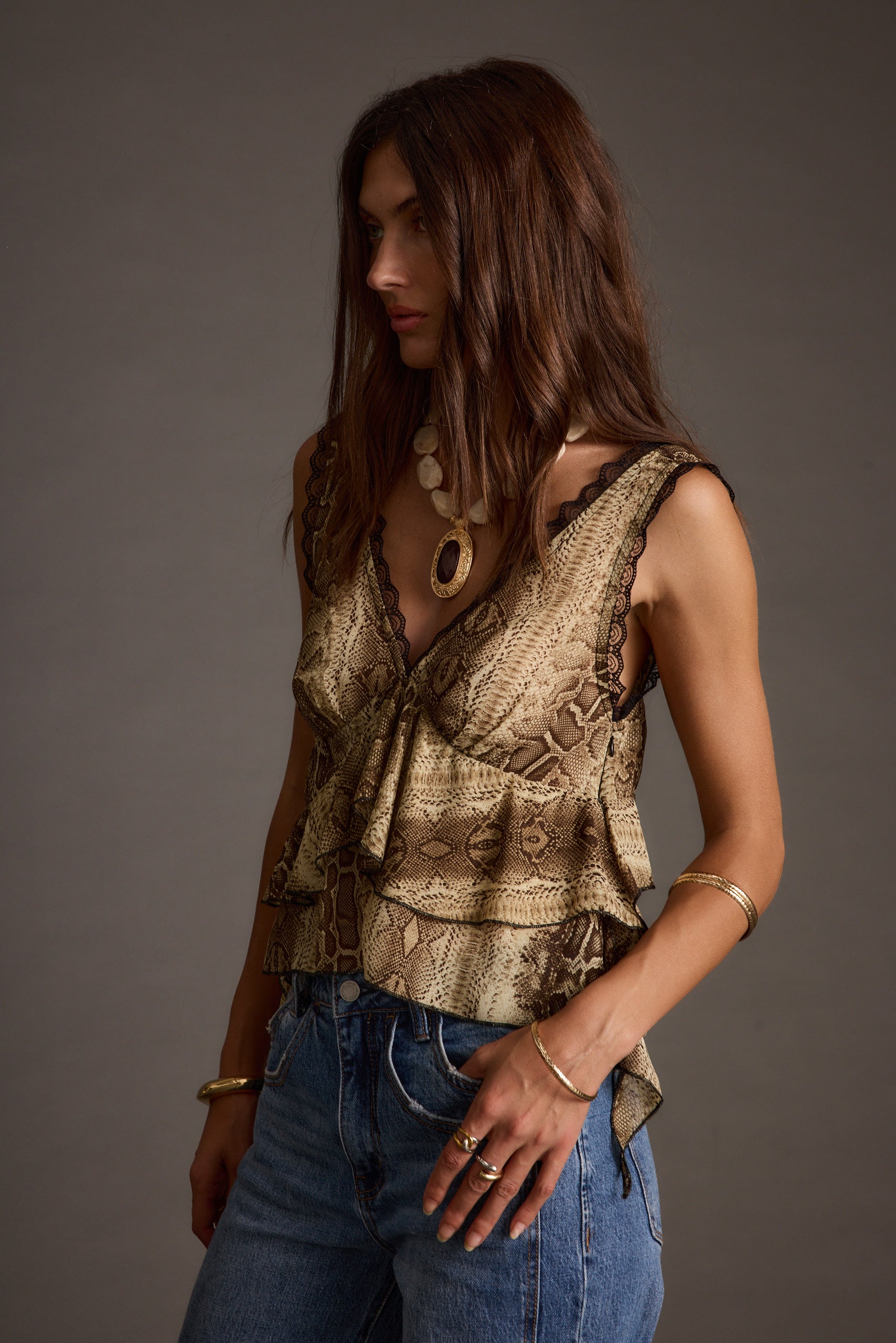 Cynthia Snake Print Tank