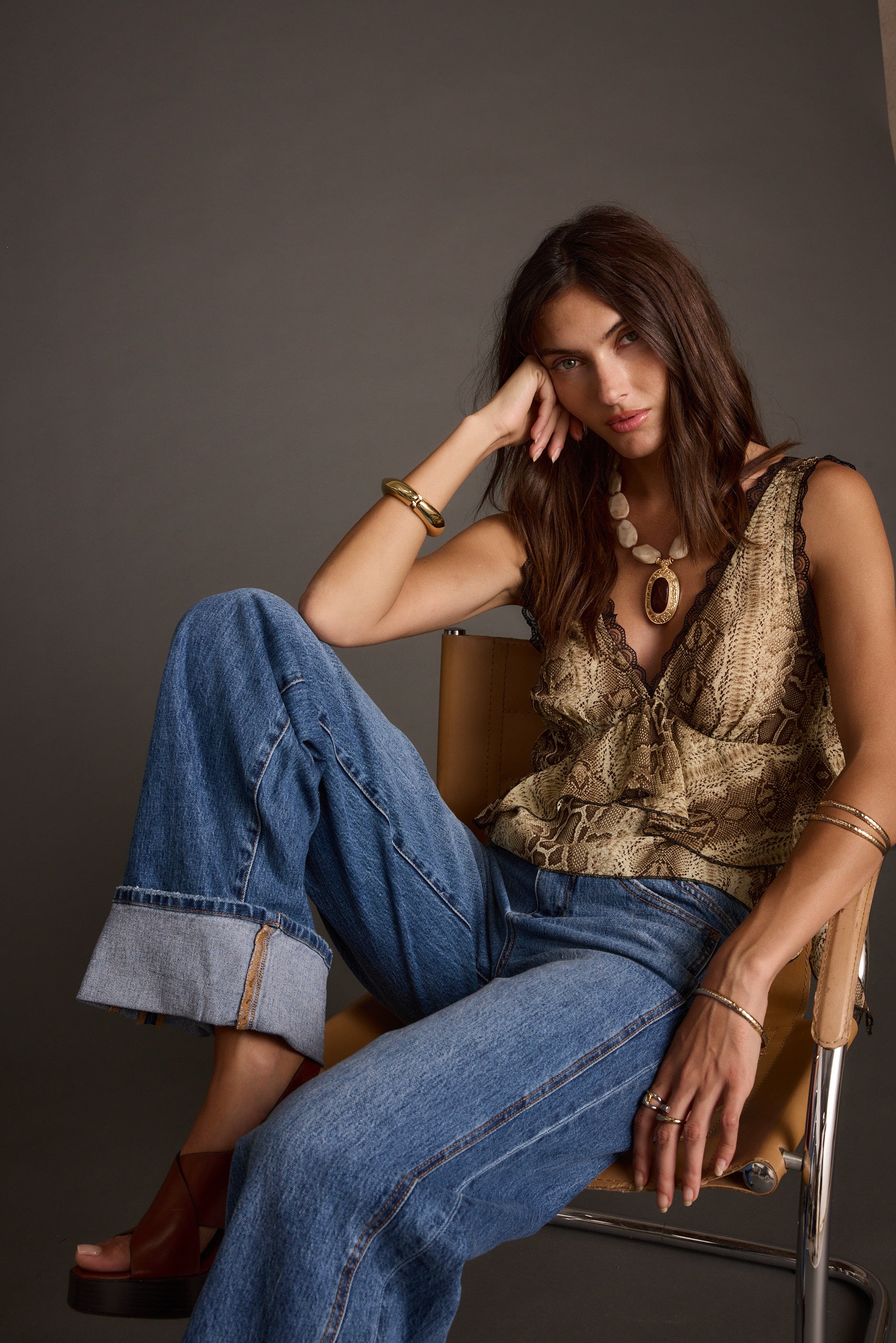 Cynthia Snake Print Tank