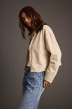 Cypress Light Khaki Cropped Barn Jacket