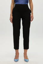 BLACK SKINNY PULL-ON PANTS