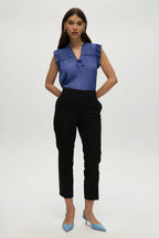 BLACK SKINNY PULL-ON PANTS