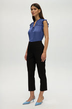 BLACK SKINNY PULL-ON PANTS