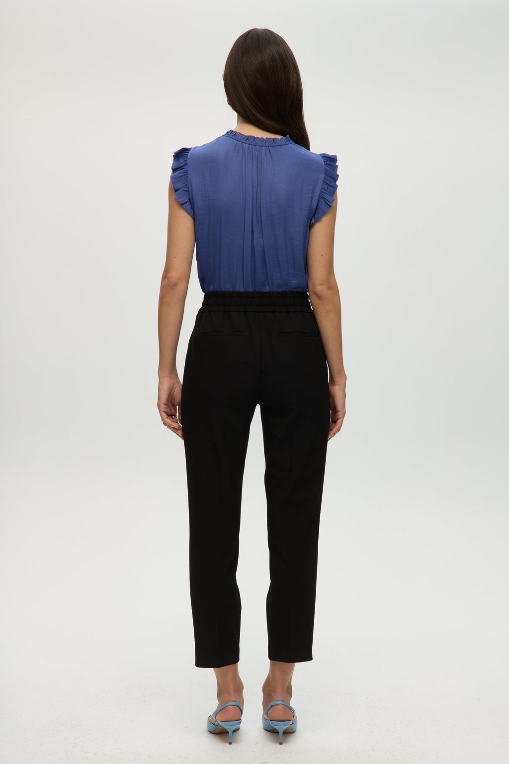 BLACK SKINNY PULL-ON PANTS