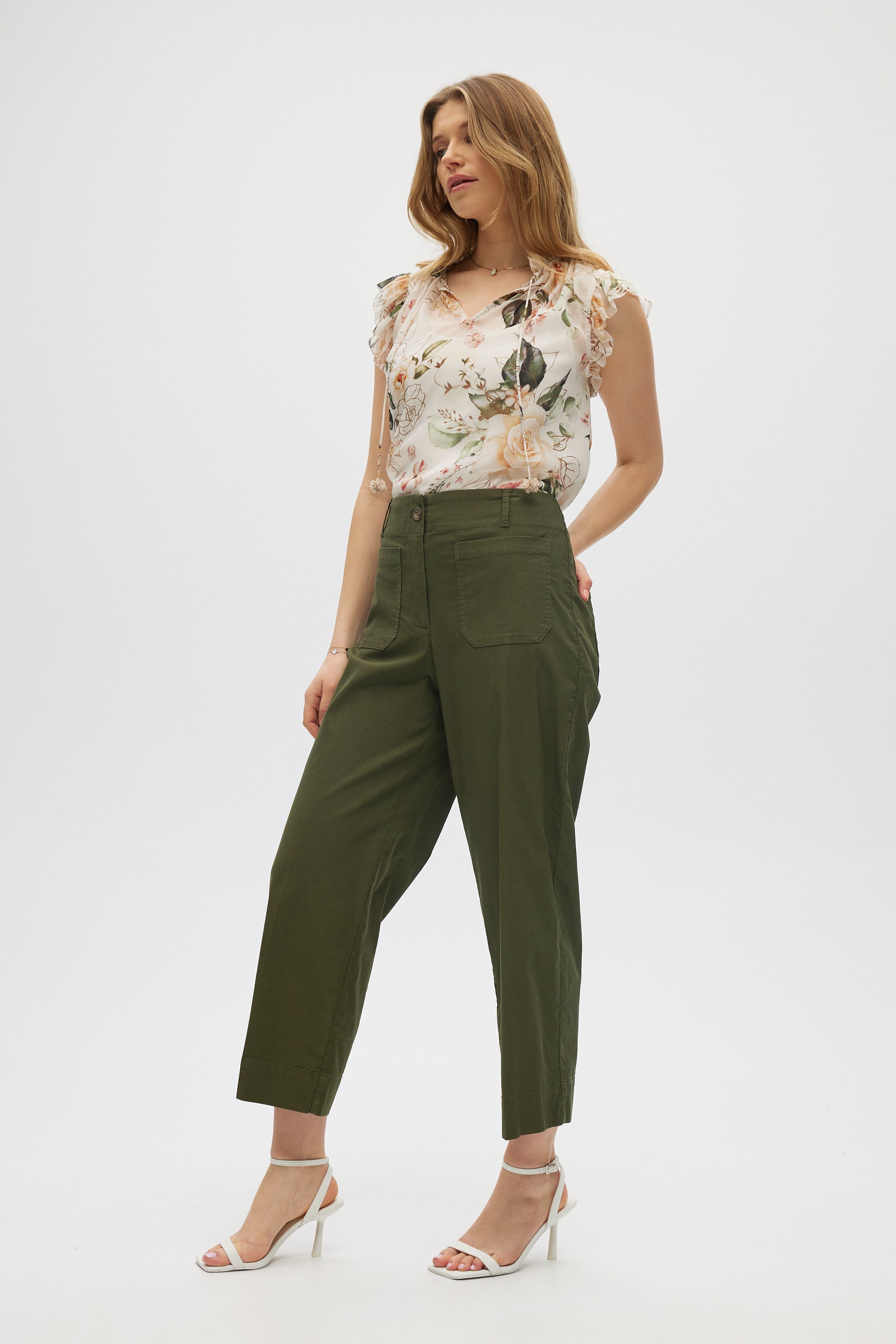 Olive Essential High-Rise Pants