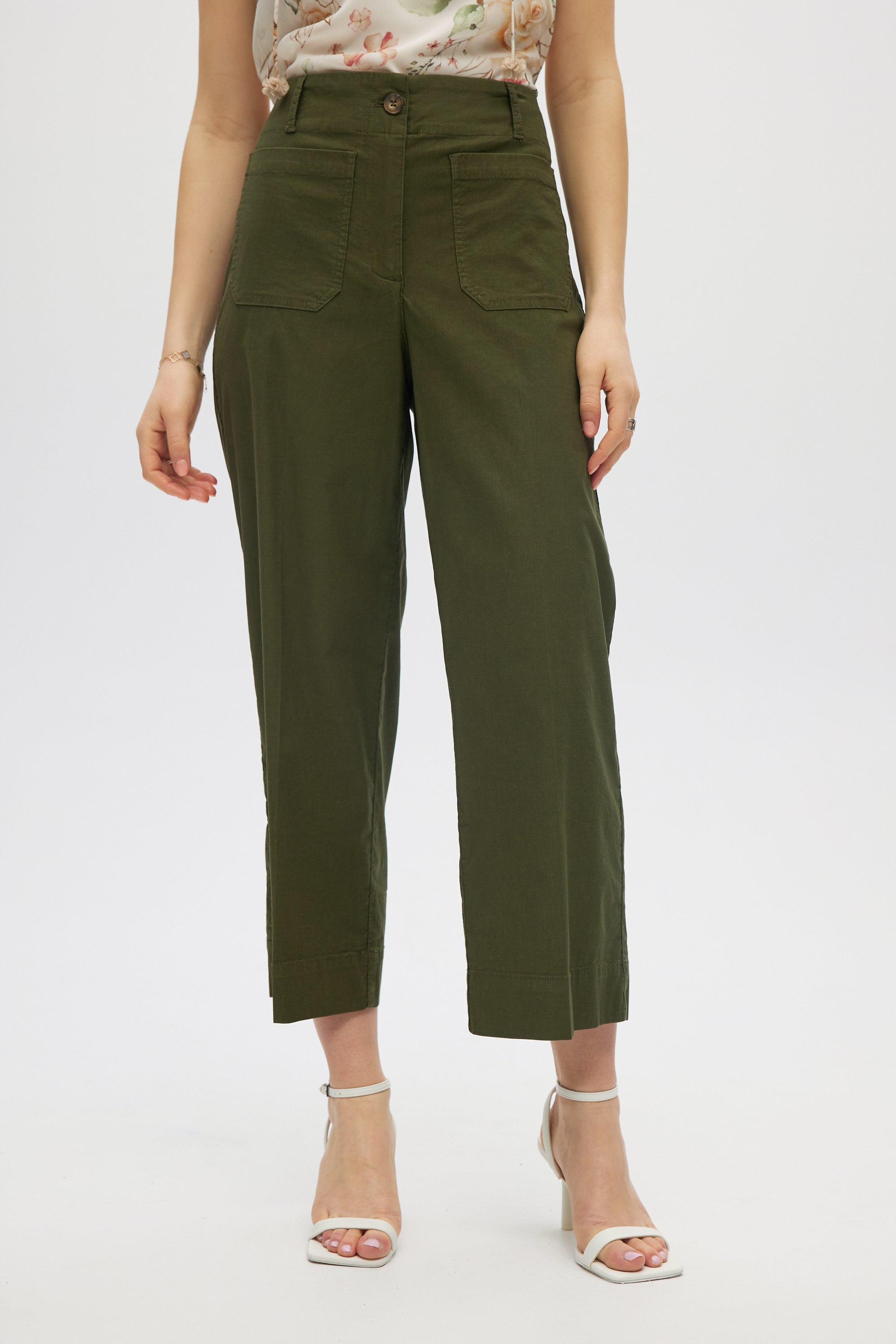 Olive Essential High-Rise Pants
