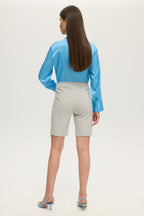 GREY SUPER STRETCH PULL-ON BERMUDA SHORTS