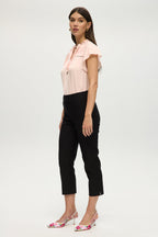 BLACK SUPER STRETCH PULL-ON CAPRI