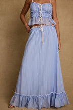 Dahlia Blue Maxi Skirt
