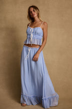Dahlia Blue Maxi Skirt