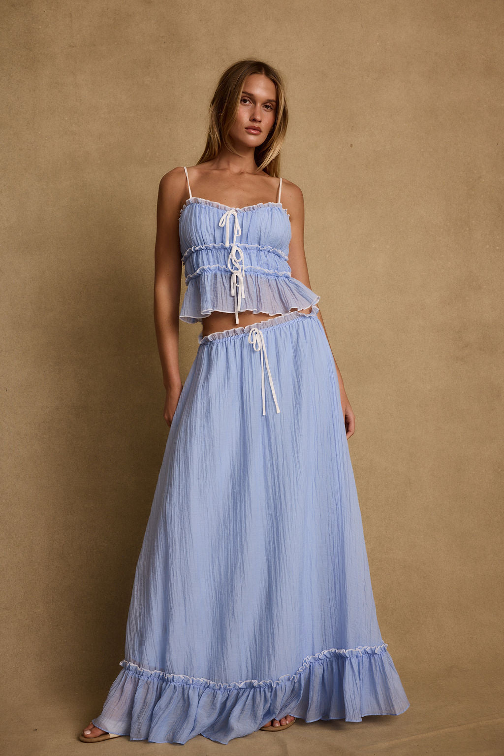 Dahlia Blue Maxi Skirt