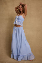Dahlia Blue Maxi Skirt
