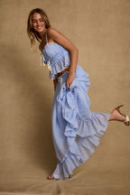 Dahlia Blue Maxi Skirt