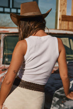 Desert Valley Drift Graphic White Tank