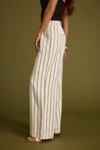 Diane White Striped Trousers