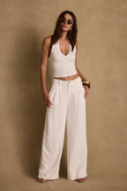 Diane White Linen Trouser