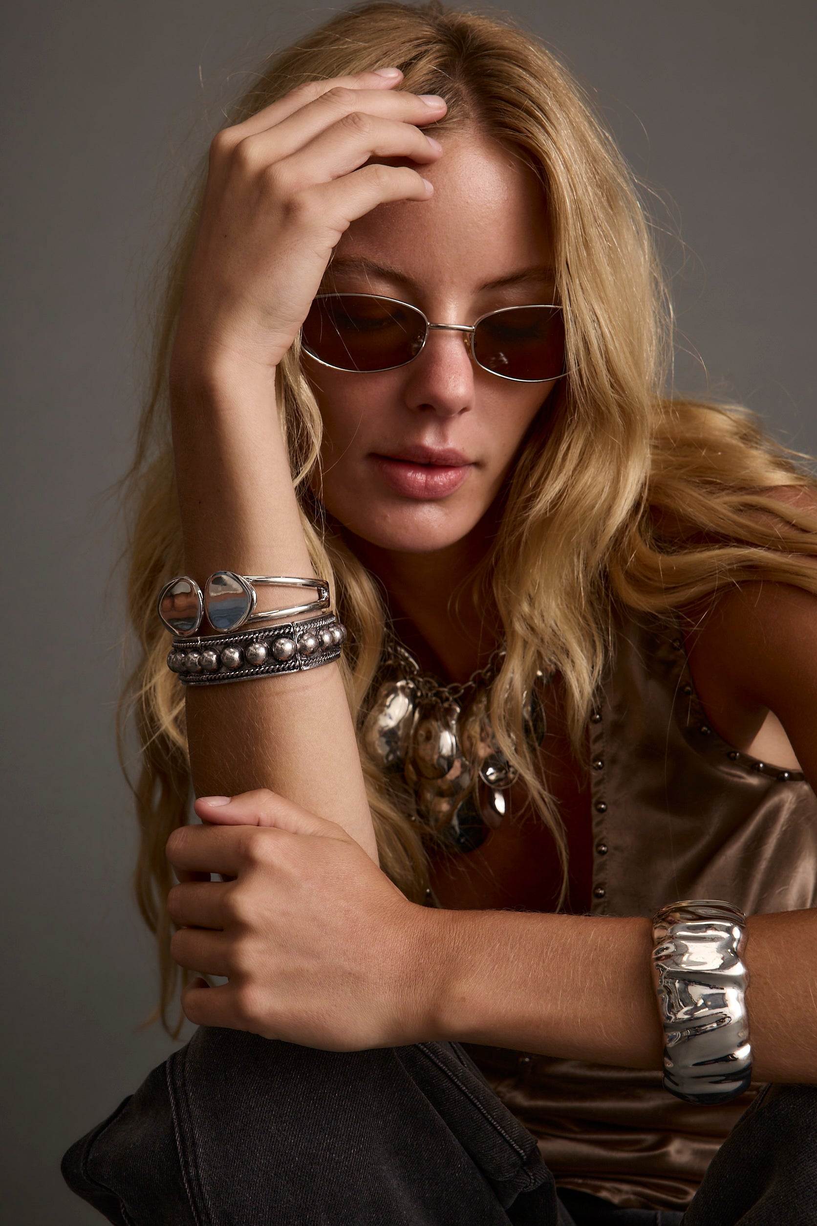 Deja Set of 3 Silver Bangles