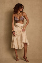 Elara Mocha Beaded Bra Top